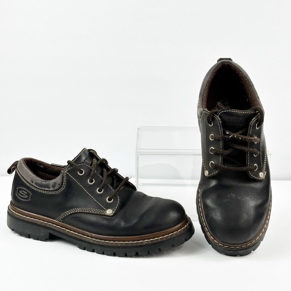 VTG Skechers Hard Hats Shoes Womens 8.5 Hard Core Chunky Platforms Leather